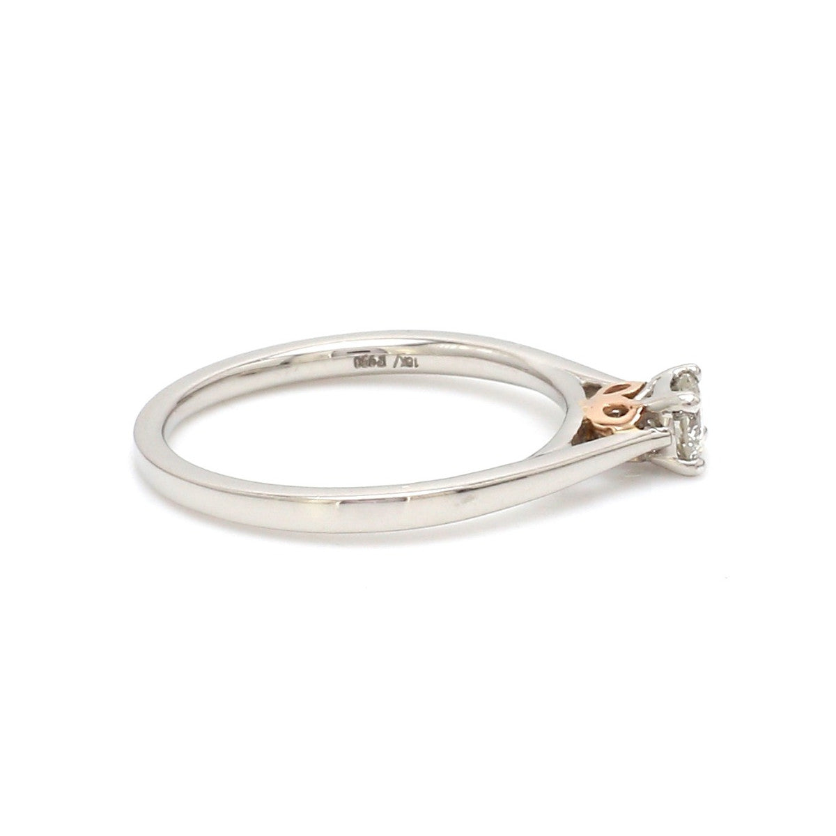 23 Pointer Platinum Rose Gold Ring for Women JL PT 1138   Jewelove.US