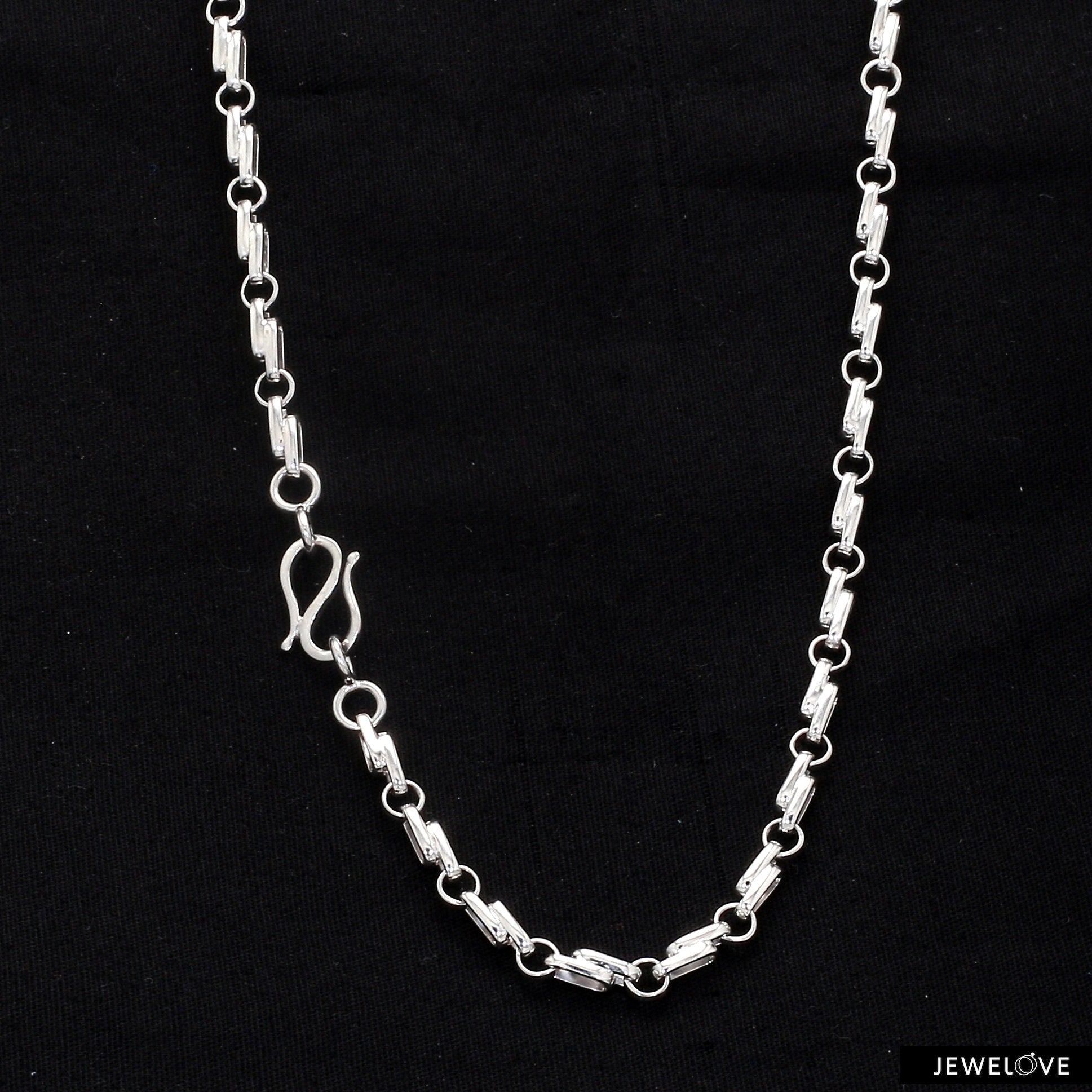 Designer Platinum Double Links with Round Links Chain for Men JL PT CH 1177   Jewelove.US