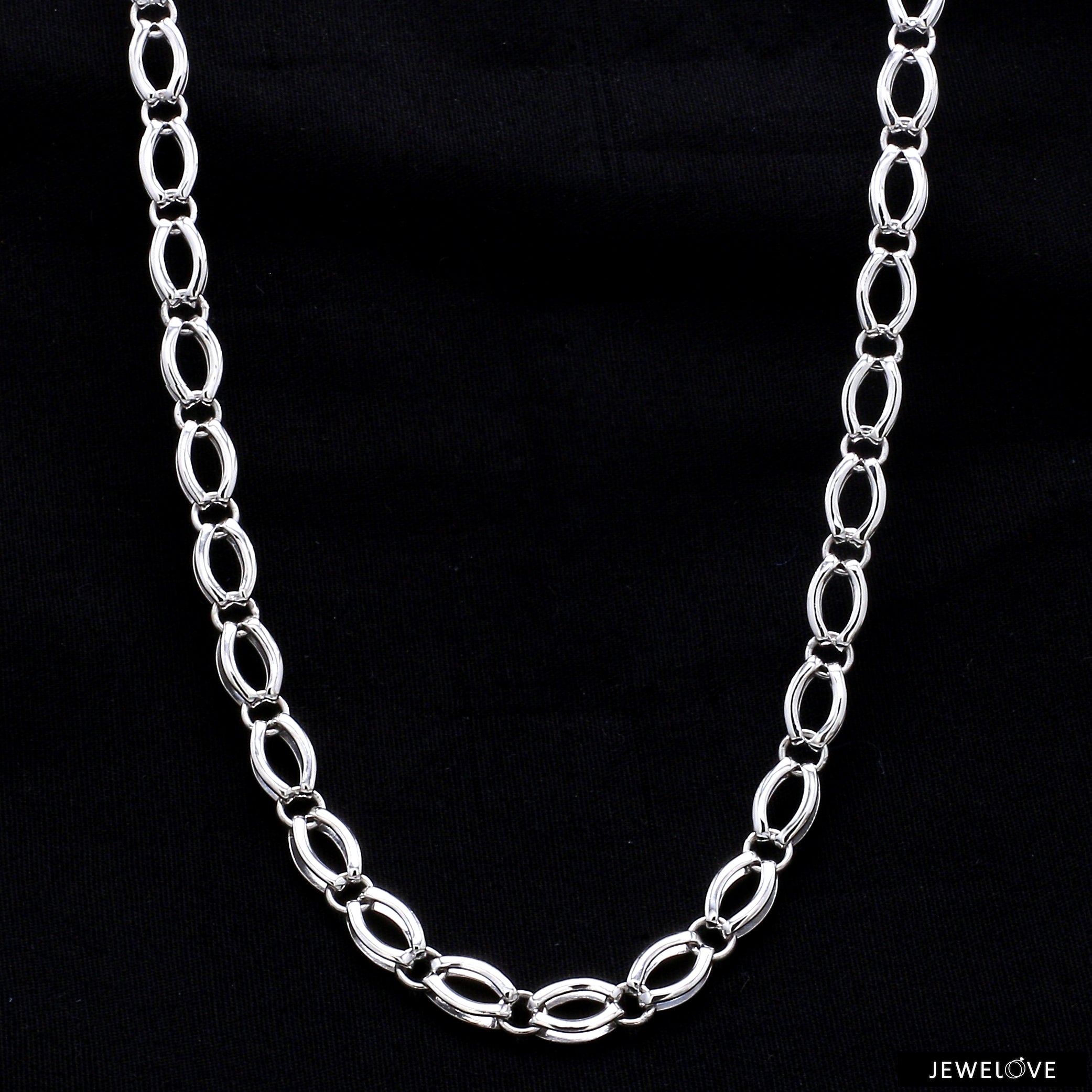 Designer Platinum Double Links Chain for Men JL PT CH 1179   Jewelove.US