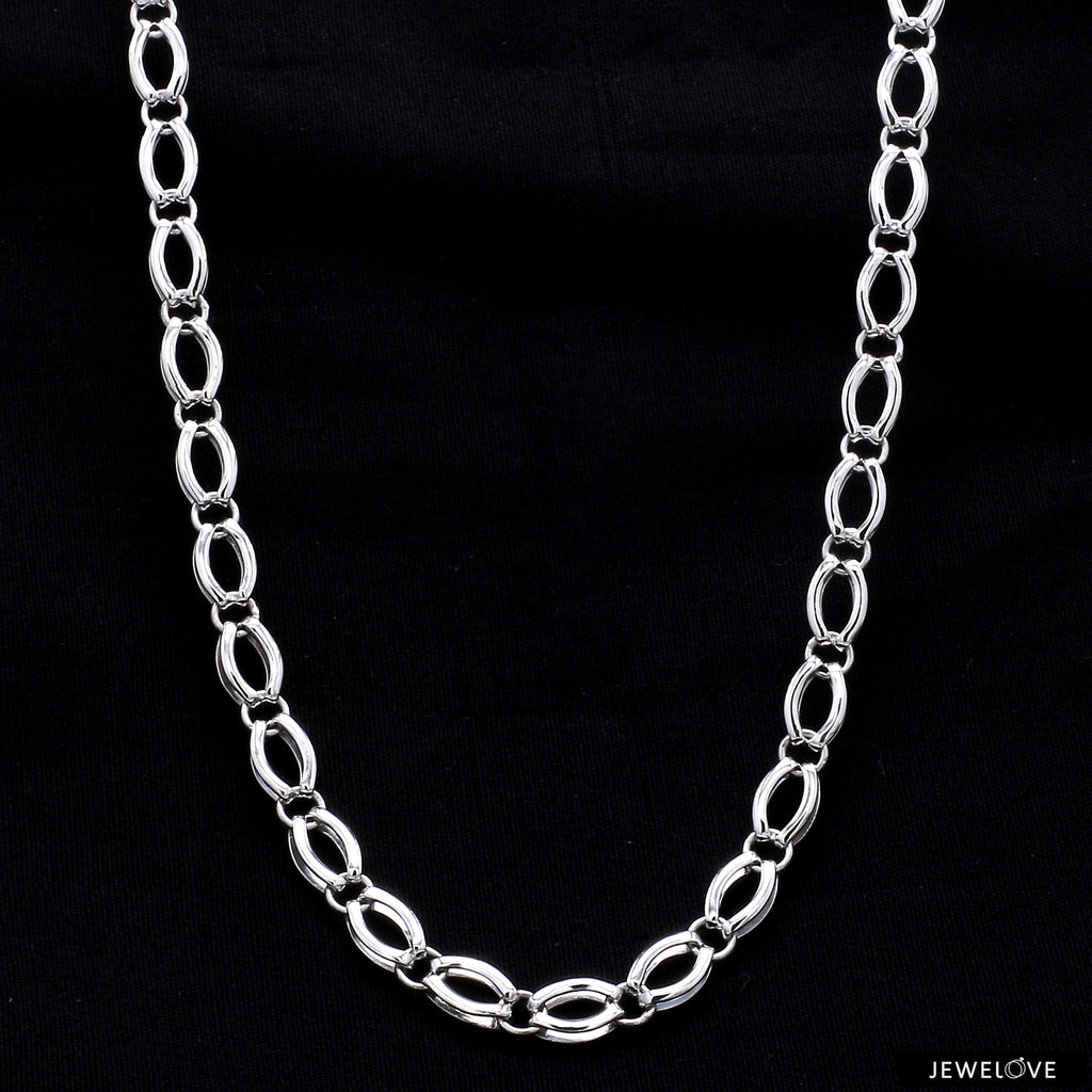 Designer Platinum Double Links Chain for Men JL PT CH 1179   Jewelove.US