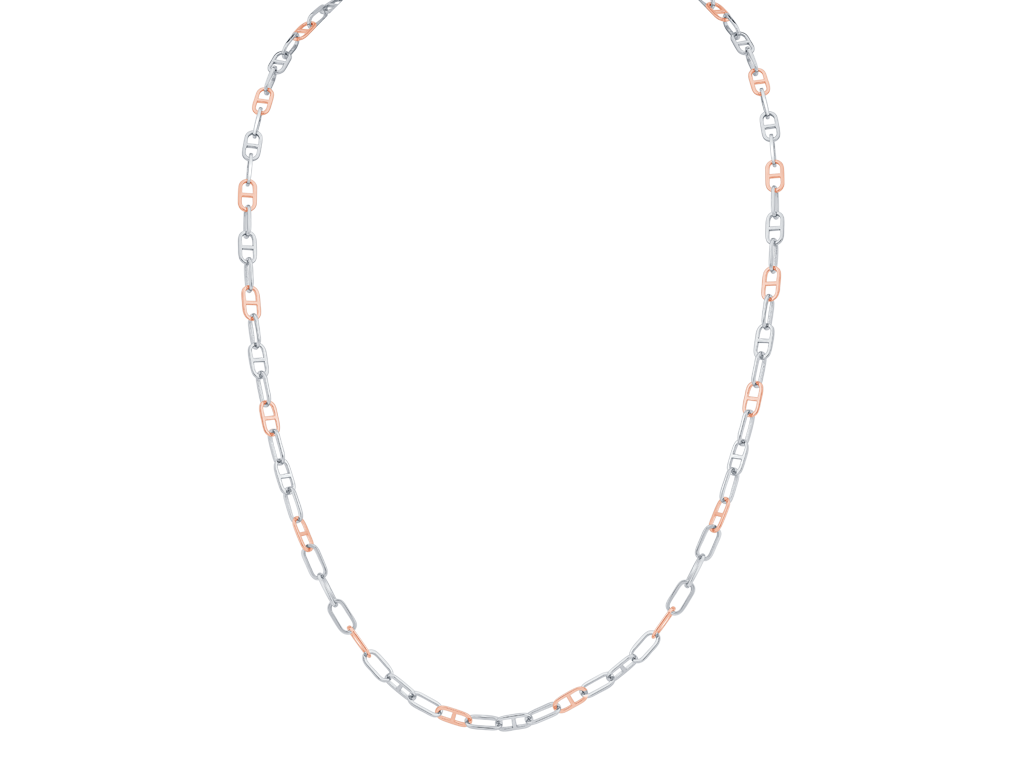 Men of Platinum | Pt + Rose Gold Chain for Men JL PT CH 0383   Jewelove.US