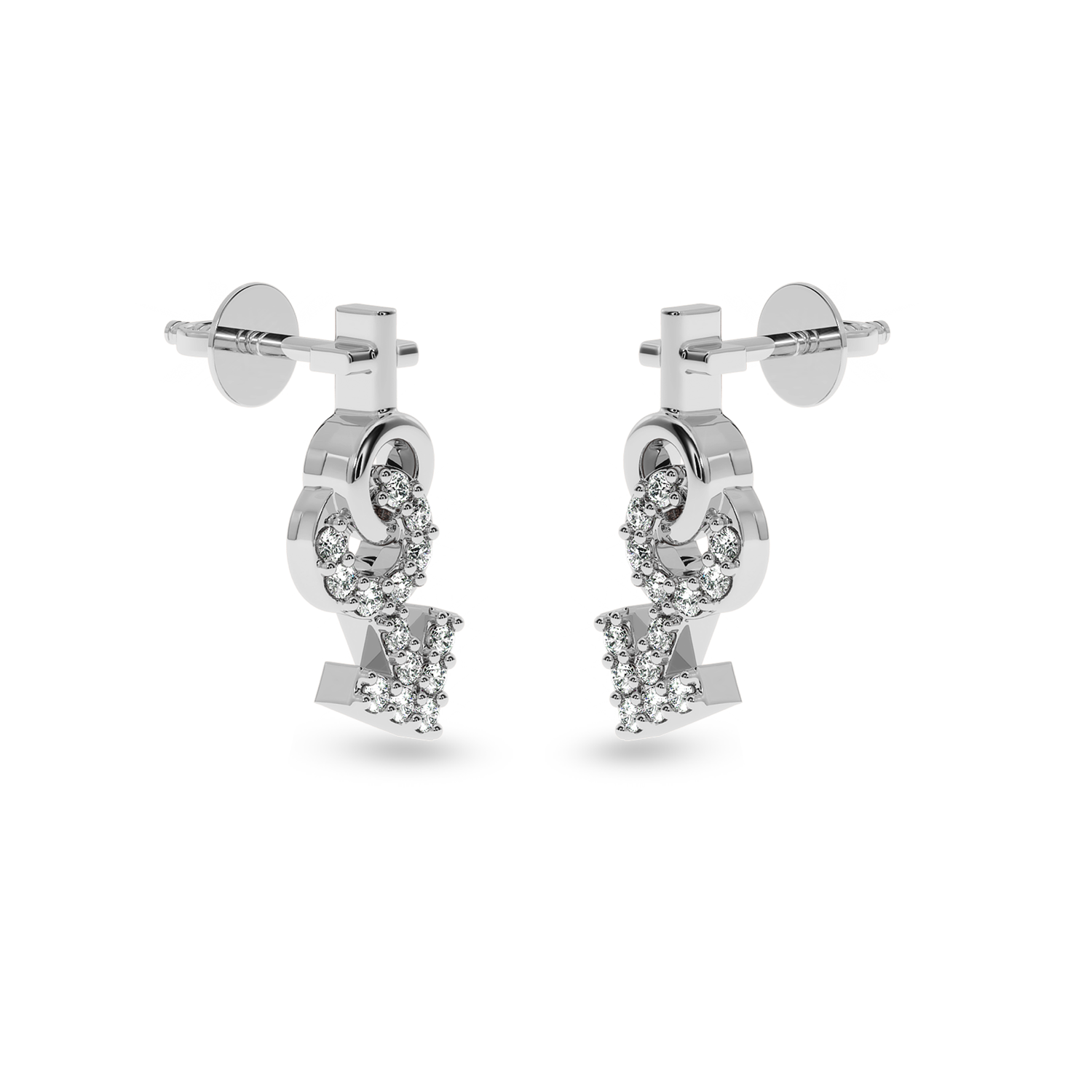 Platinum Diamond Earrings JL PT E LC801   Jewelove.US