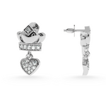 Load image into Gallery viewer, Designer Platinum Diamond Heart Earrings JL PT E LC810   Jewelove.US
