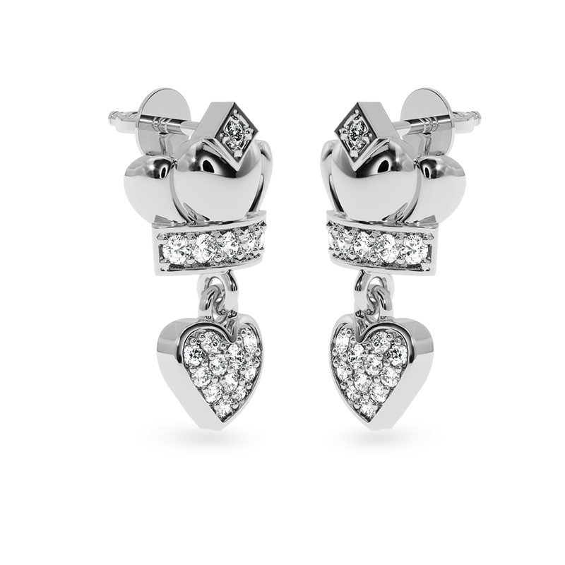 Designer Platinum Diamond Heart Earrings JL PT E LC810   Jewelove.US