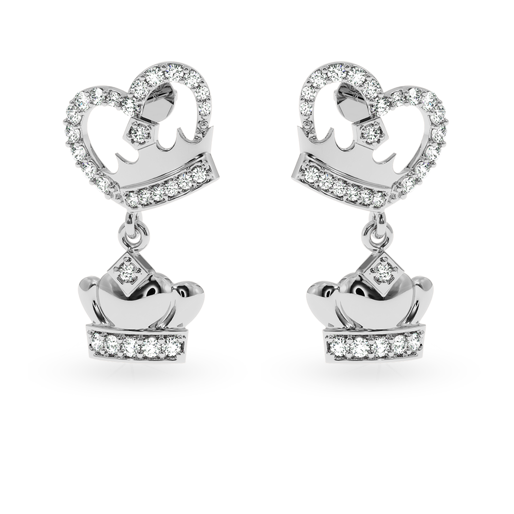 Designer Platinum Diamond Earrings for Women  JL PT E LC831  VVS-GH Jewelove.US