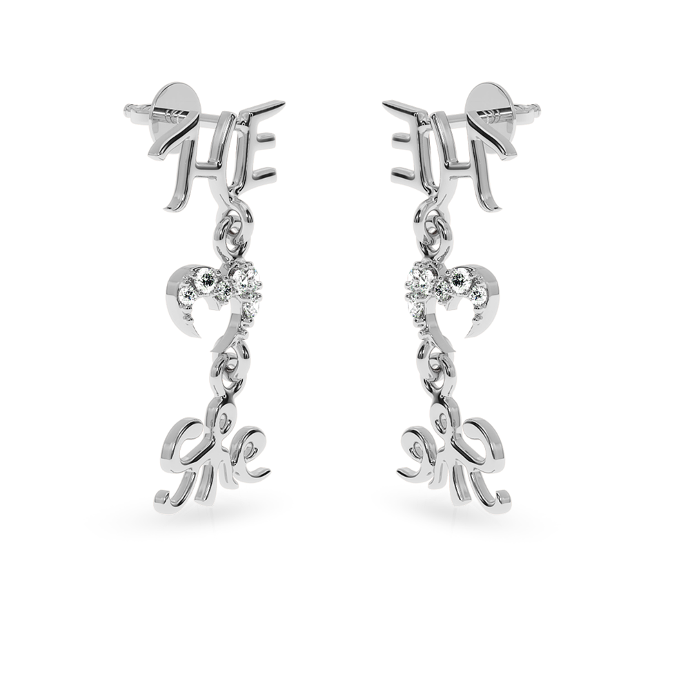 Designer Platinum Diamond Earrings for Women  JL PT E LC835   Jewelove.US