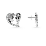 Load image into Gallery viewer, Designer Platinum Diamond Heart Earrings JL PT E LC844   Jewelove.US
