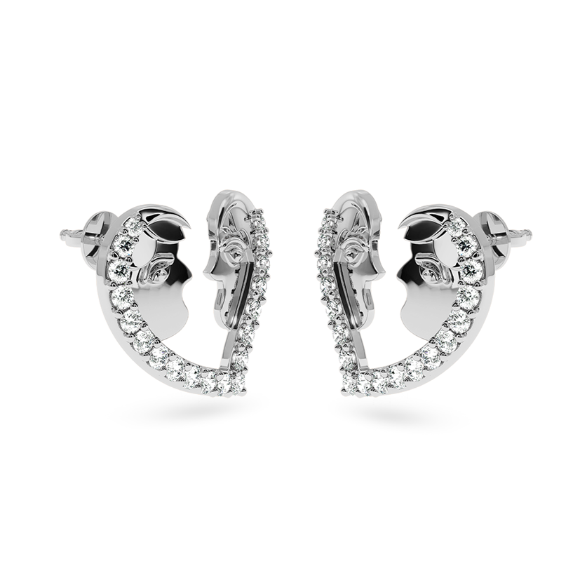 Designer Platinum Diamond Heart Earrings JL PT E LC844   Jewelove.US