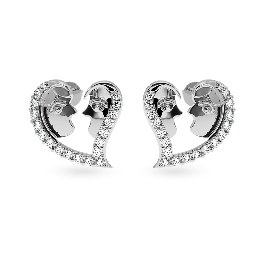 Designer Platinum Diamond Heart Earrings JL PT E LC844  VVS-GH Jewelove.US