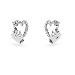 Designer Platinum Diamond Heart Earrings JL PT E LC850   Jewelove.US