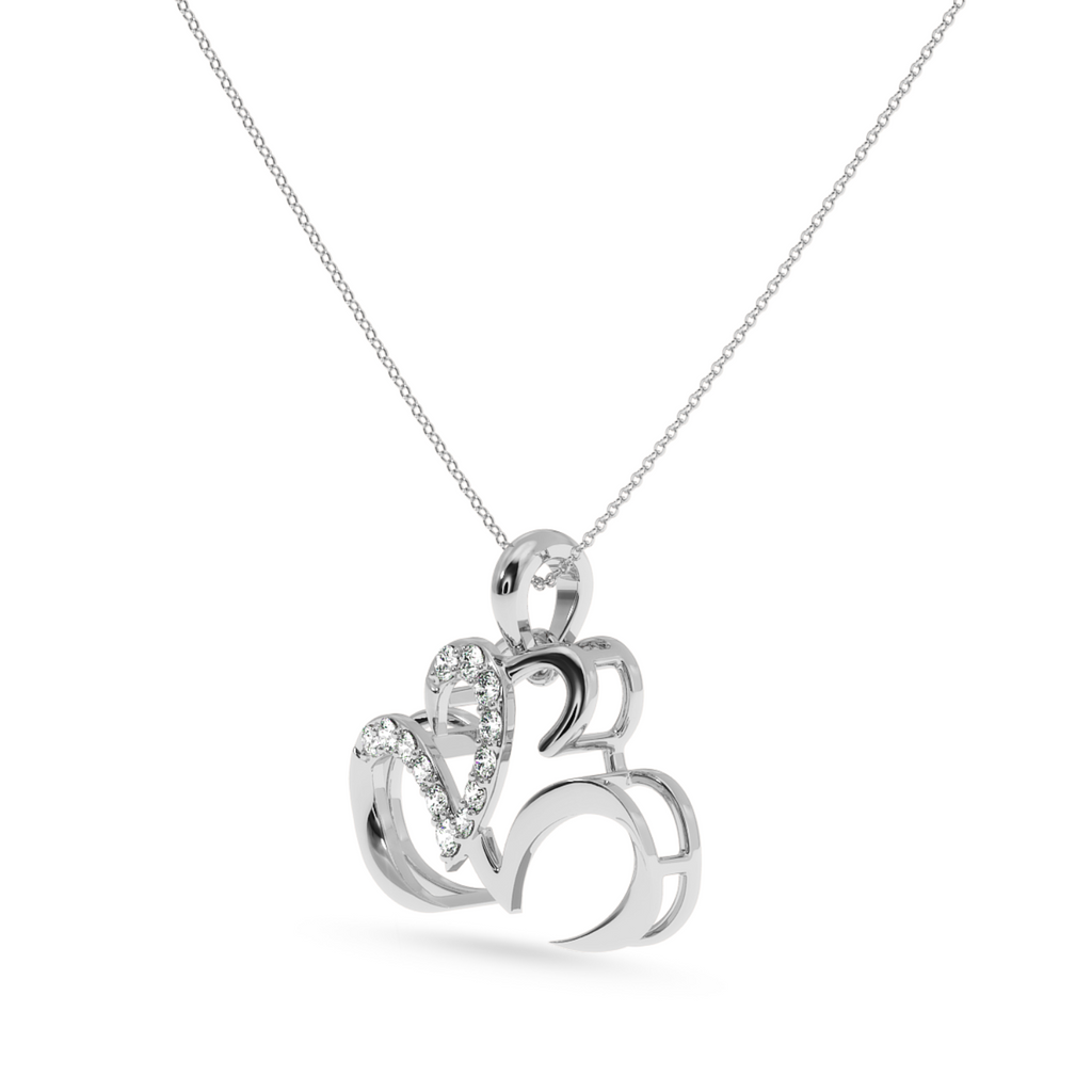 Platinum Diamond Heart Pendant for Women JL PT P LC906  VVS-GH Jewelove.US