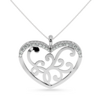 Load image into Gallery viewer, Platinum Diamond Heart Pendant for Women JL PT P LC910  VVS-GH Jewelove.US
