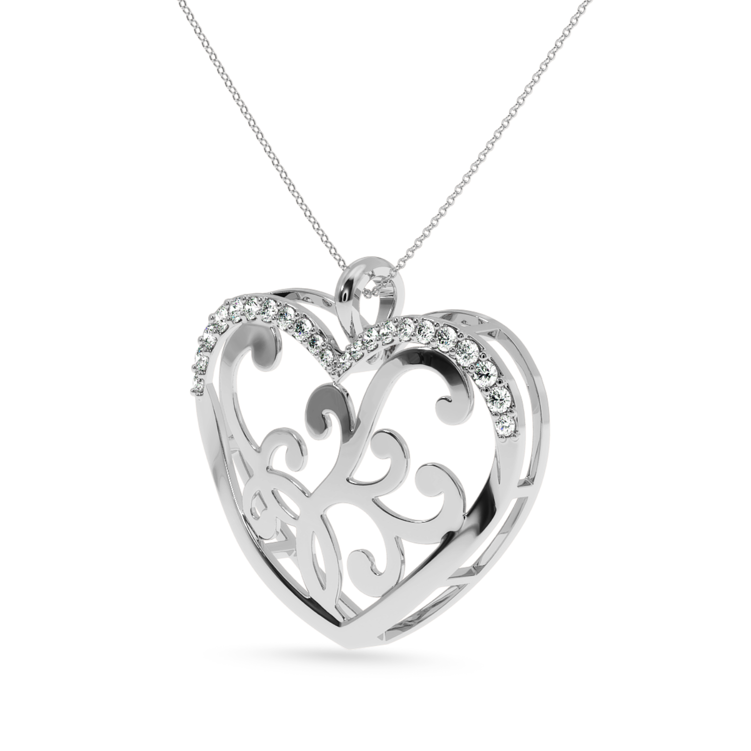 Platinum Diamond Heart Pendant for Women JL PT P LC910   Jewelove.US