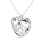 Load image into Gallery viewer, Platinum Diamond Heart Pendant for Women JL PT P LC910   Jewelove.US
