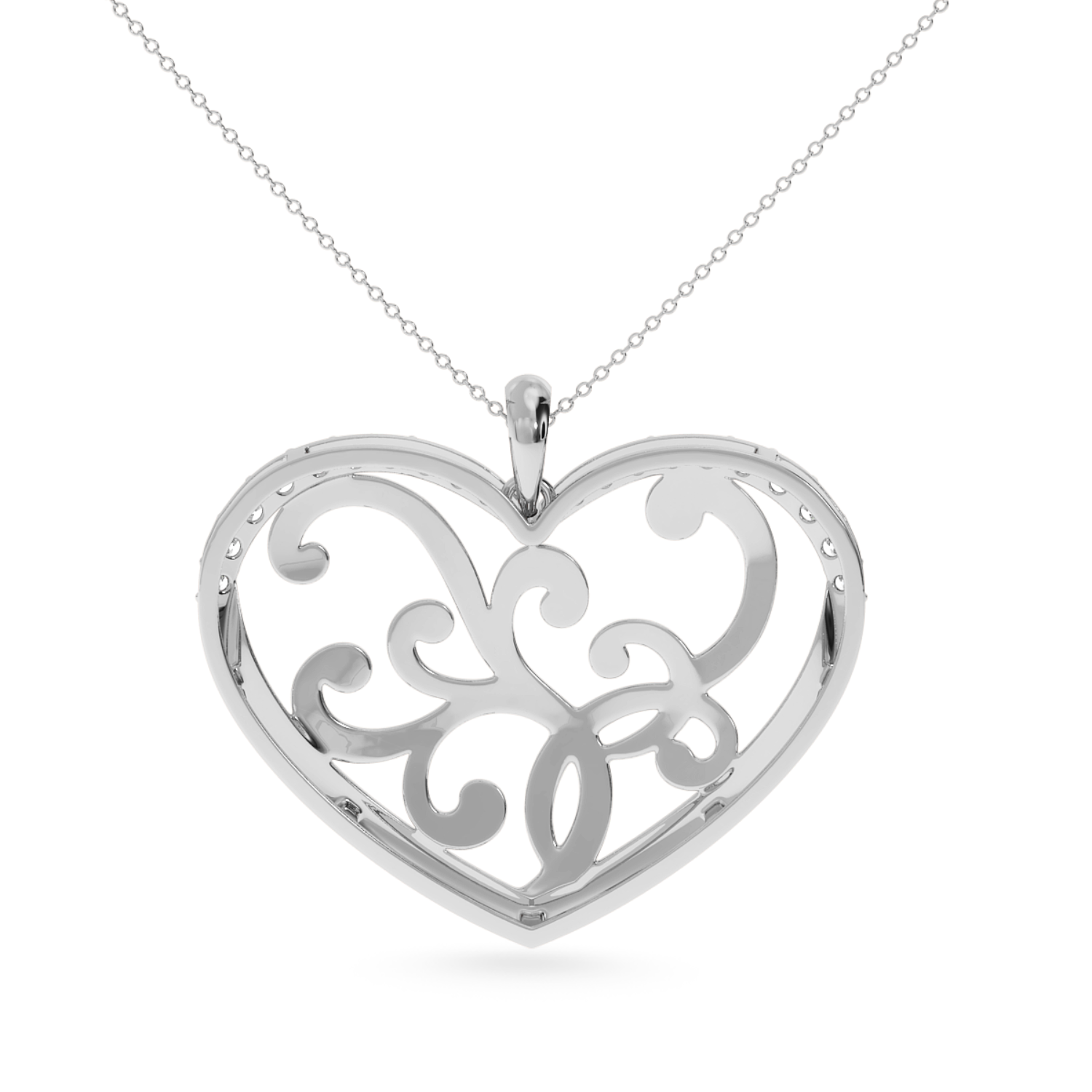 Platinum Diamond Heart Pendant for Women JL PT P LC910   Jewelove.US