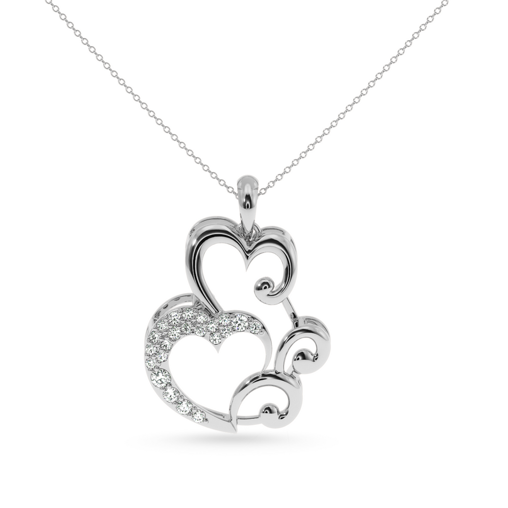 Platinum Diamond Heart Pendant for Women JL PT P LC912  VVS-GH Jewelove.US