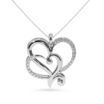 Load image into Gallery viewer, Platinum Diamond Heart Pendant for Women JL PT P LC913  VVS-GH Jewelove.US
