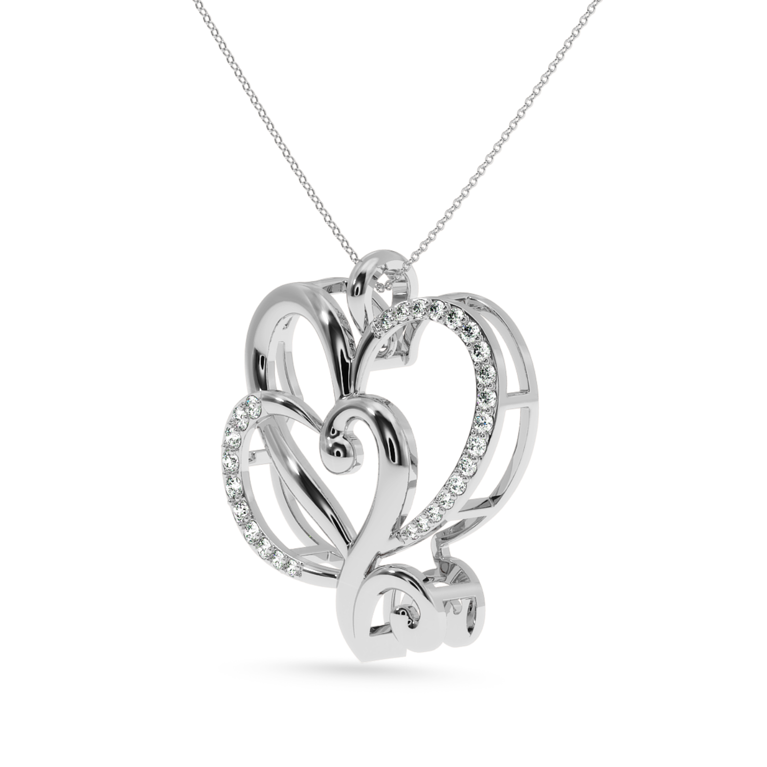 Platinum Diamond Heart Pendant for Women JL PT P LC913   Jewelove.US