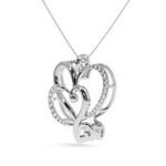 Load image into Gallery viewer, Platinum Diamond Heart Pendant for Women JL PT P LC913   Jewelove.US
