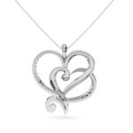 Load image into Gallery viewer, Platinum Diamond Heart Pendant for Women JL PT P LC913   Jewelove.US
