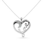 Load image into Gallery viewer, Designer Platinum Heart Diamond Pendant for Women JL PT P LC931  VVS-GH Jewelove.US
