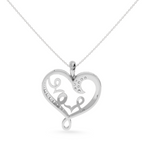 Load image into Gallery viewer, Designer Platinum Heart Diamond Pendant for Women JL PT P LC931   Jewelove.US
