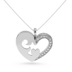 Load image into Gallery viewer, Designer Platinum Heart Diamond Pendant for Women JL PT P LC933   Jewelove.US
