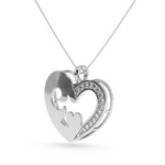 Load image into Gallery viewer, Designer Platinum Heart Diamond Pendant for Women JL PT P LC933   Jewelove.US
