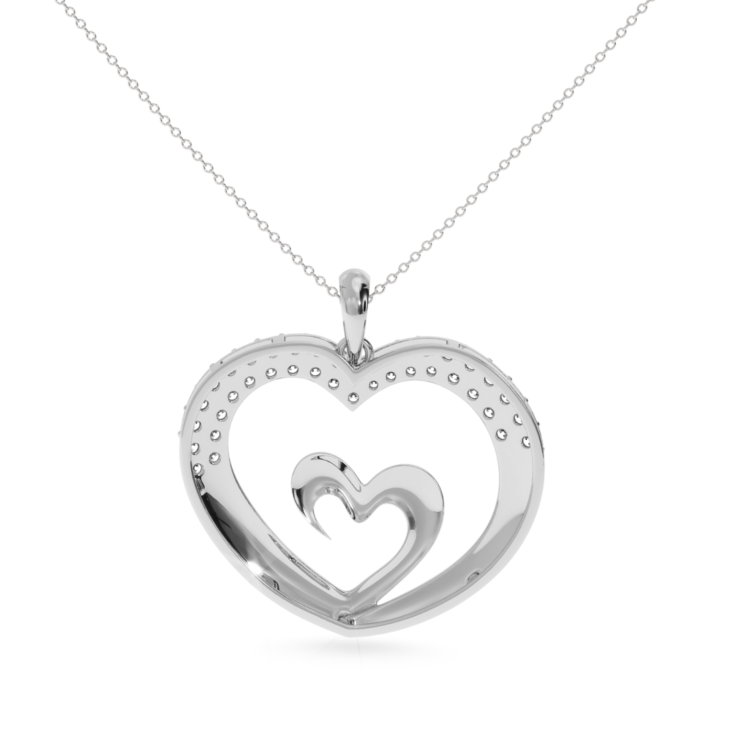 Designer Platinum Heart Diamond Pendant for Women JL PT P LC936   Jewelove.US