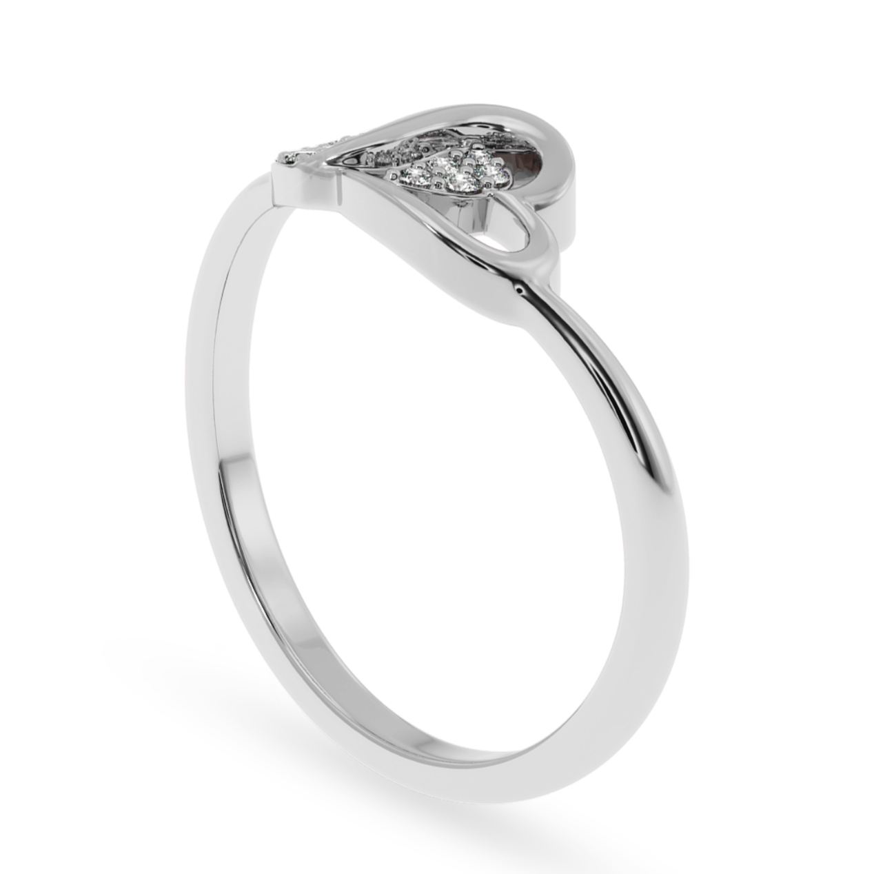 Designer Platinum Diamond Heart Ring for Women JL PT LC884   Jewelove