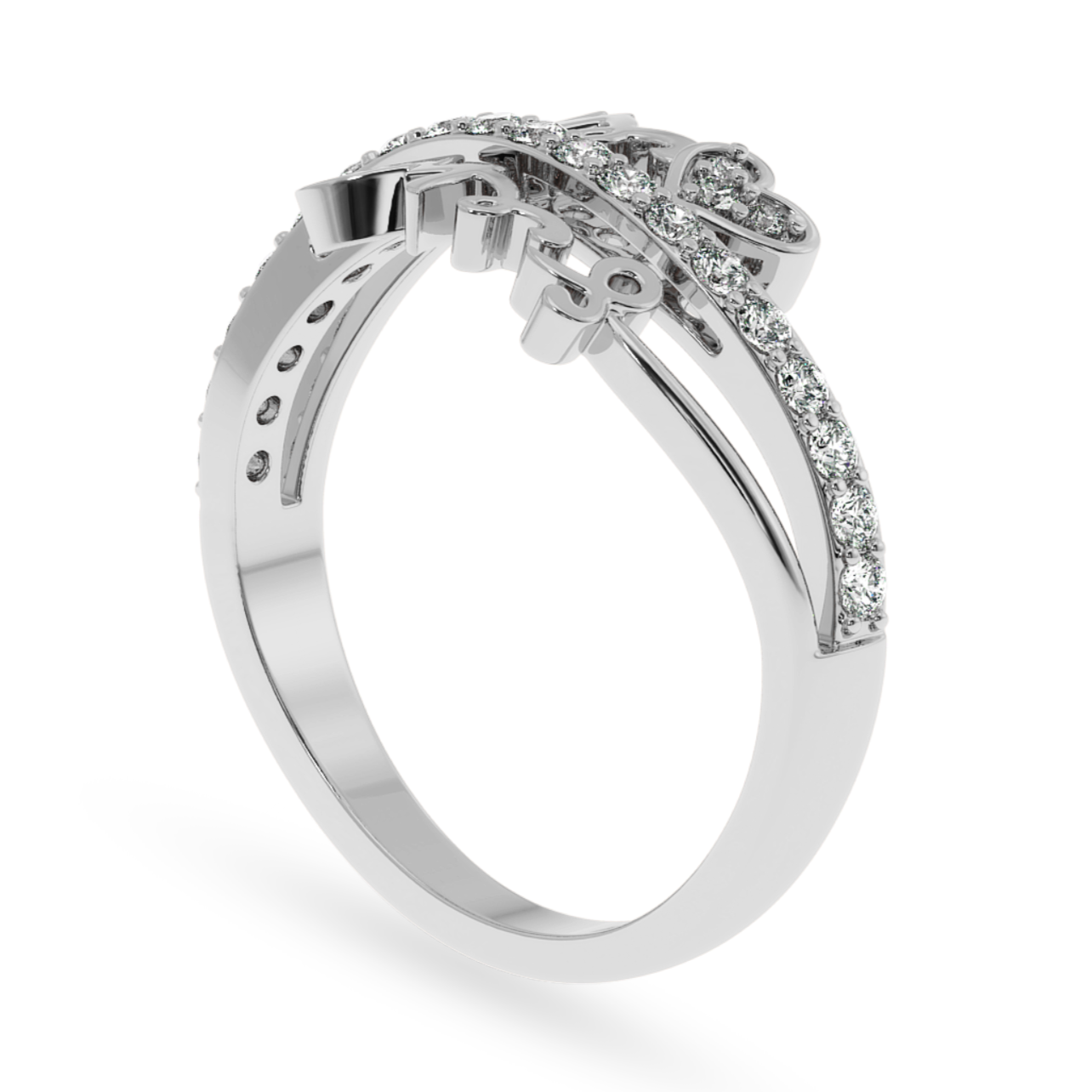 Designer Platinum Diamond Heart Ring for Women JL PT LC887   Jewelove