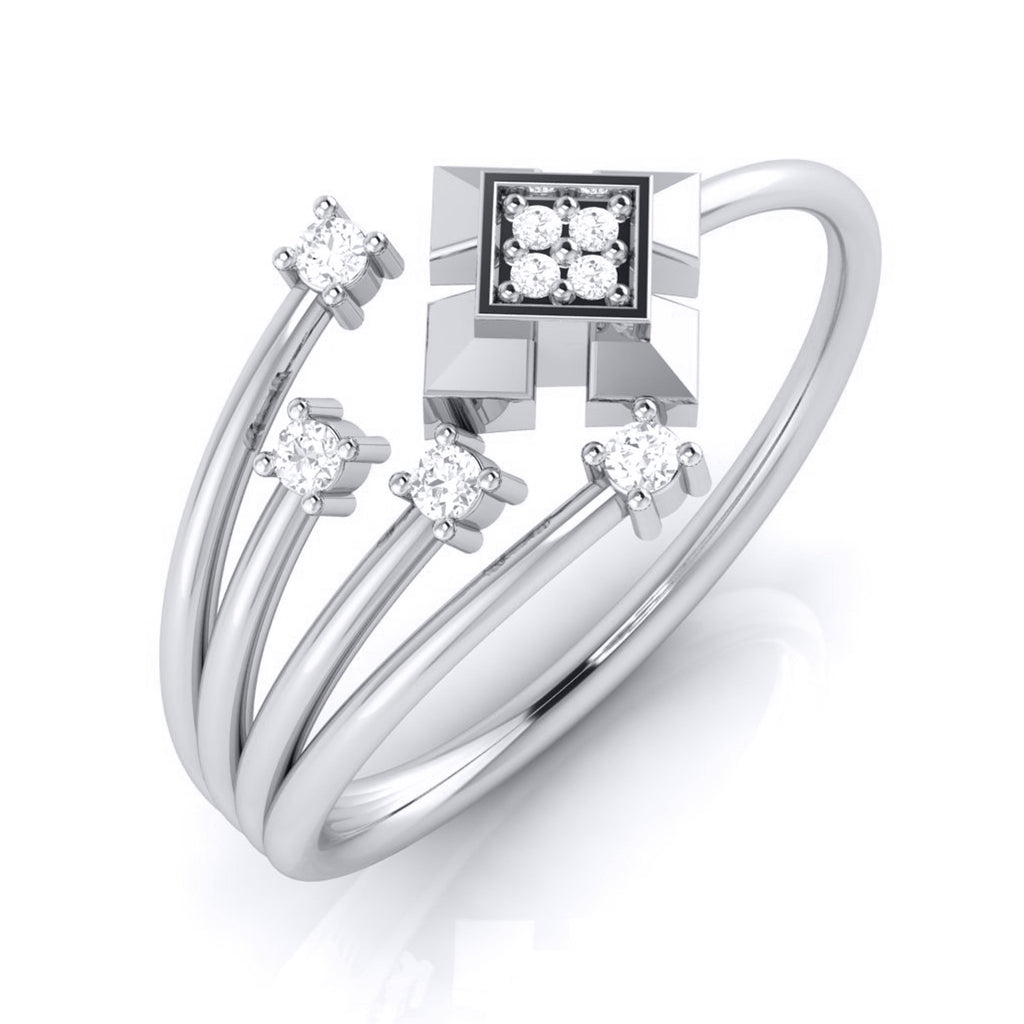 Platinum Diamond Ring for Women JL PT LR 105   Jewelove.US