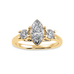 Load image into Gallery viewer, 30-Pointer Marquise Cut Solitaire Diamond Accents 18K Yellow Gold Ring JL AU 1236Y   Jewelove.US
