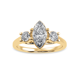 30-Pointer Marquise Cut Solitaire Diamond Accents 18K Yellow Gold Ring JL AU 1236Y   Jewelove.US