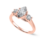 Load image into Gallery viewer, 30-Pointer Marquise Cut Solitaire Diamond Accents 18K Rose Gold Ring JL AU 1236R   Jewelove.US
