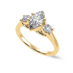 Load image into Gallery viewer, 50-Pointer Marquise Cut Solitaire Diamond Accents 18K Yellow Gold Ring JL AU 1236Y-A   Jewelove.US
