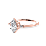 Load image into Gallery viewer, 30-Pointer Marquise Cut Solitaire with Baguette Diamond Accents 18K Rose Gold Ring JL AU 1228R   Jewelove.US
