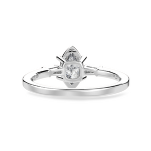 70-Pointer Marquise Cut Solitaire with Baguette Diamond Platinum Ring JL PT 1228-B   Jewelove.US