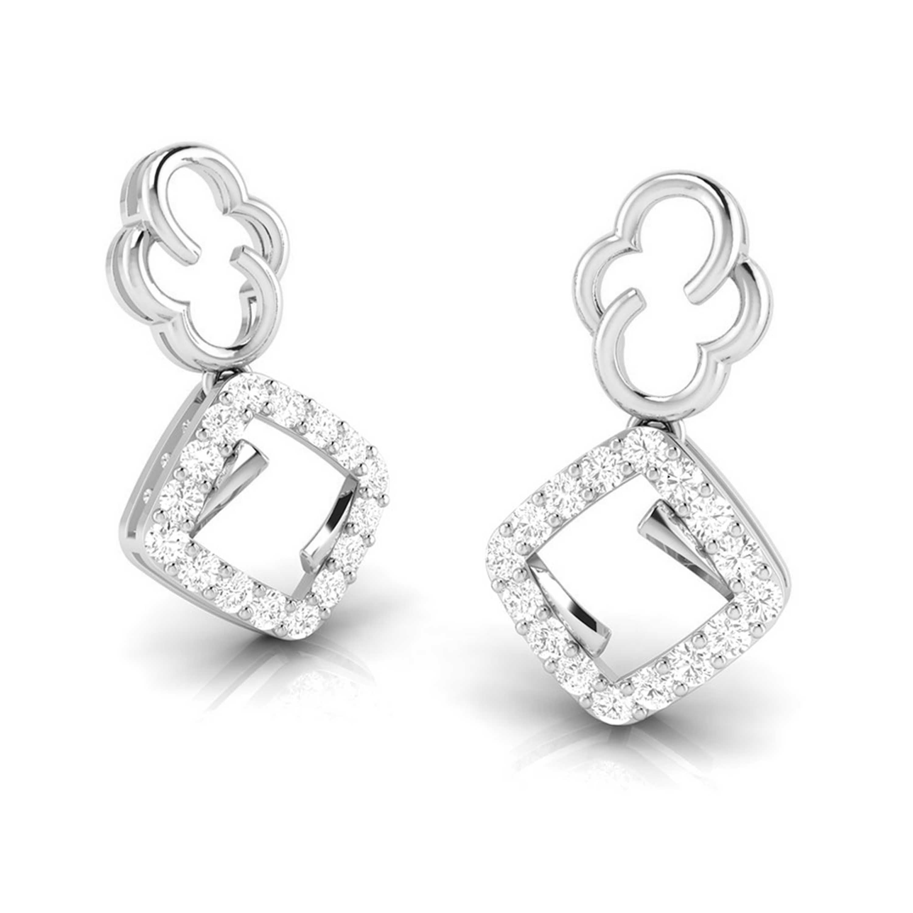 Platinum Earrings with Diamonds for Women JL PT E N-17   Jewelove.US