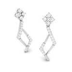 Load image into Gallery viewer, Platinum Hanging Clusters Earrings with Diamonds for Women JL PT E N-1   Jewelove.US
