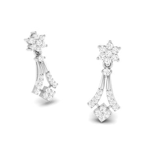 Beautiful Platinum Earrings with Diamonds for Women JL PT E N-40   Jewelove.US