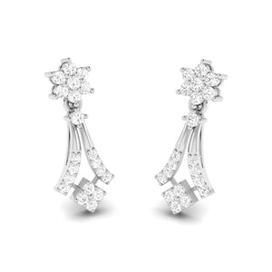 Beautiful Platinum Earrings with Diamonds for Women JL PT E N-40   Jewelove.US