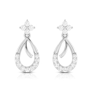 Designer Platinum Earrings with Diamonds for Women JL PT E N-41   Jewelove.US