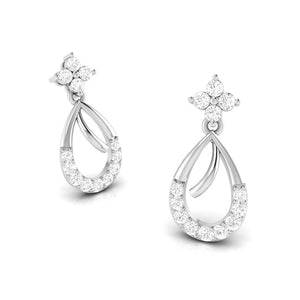 Designer Platinum Earrings with Diamonds for Women JL PT E N-41   Jewelove.US