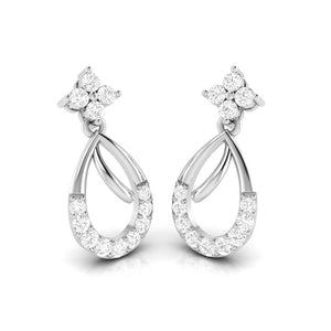 Designer Platinum Earrings with Diamonds for Women JL PT E N-41  VVS-GH Jewelove.US