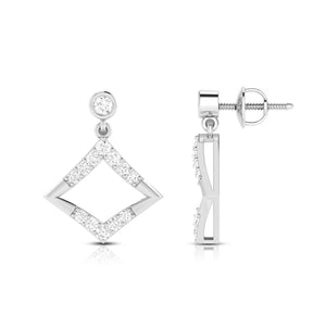 Designer Platinum Earrings with Diamonds for Women JL PT E N-45   Jewelove.US