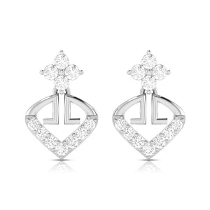 Designer Platinum Earrings with Diamonds for Women JL PT E N-48  VVS-GH Jewelove.US