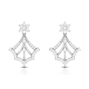 Designer Platinum Earrings with Diamonds for Women JL PT E NK-40  VVS-GH Jewelove.US