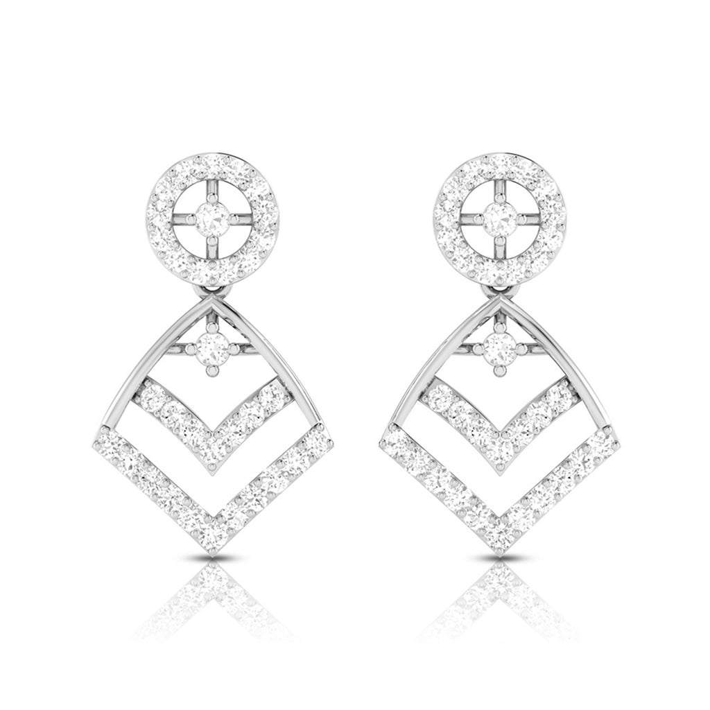 Platinum Earrings with Diamonds for Women JL PT E NK-56  VVS-GH Jewelove.US