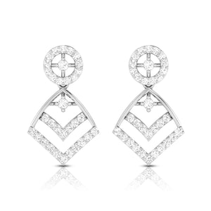 Platinum Earrings with Diamonds for Women JL PT E NK-56  VVS-GH Jewelove.US